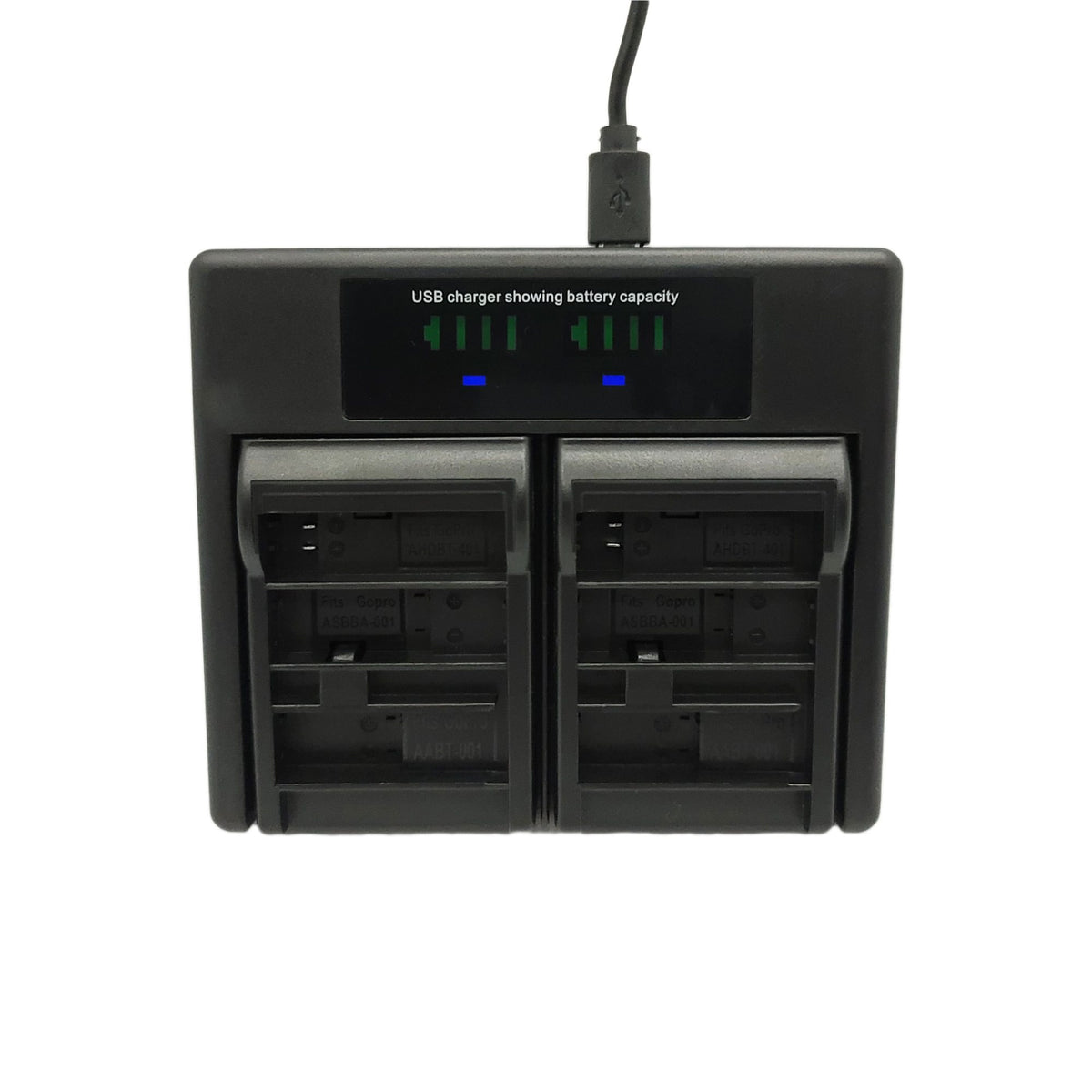 Hridz AHDBT-401 2 Batteries & Dual Charger Kit for GoPro HERO4 Black & Silver