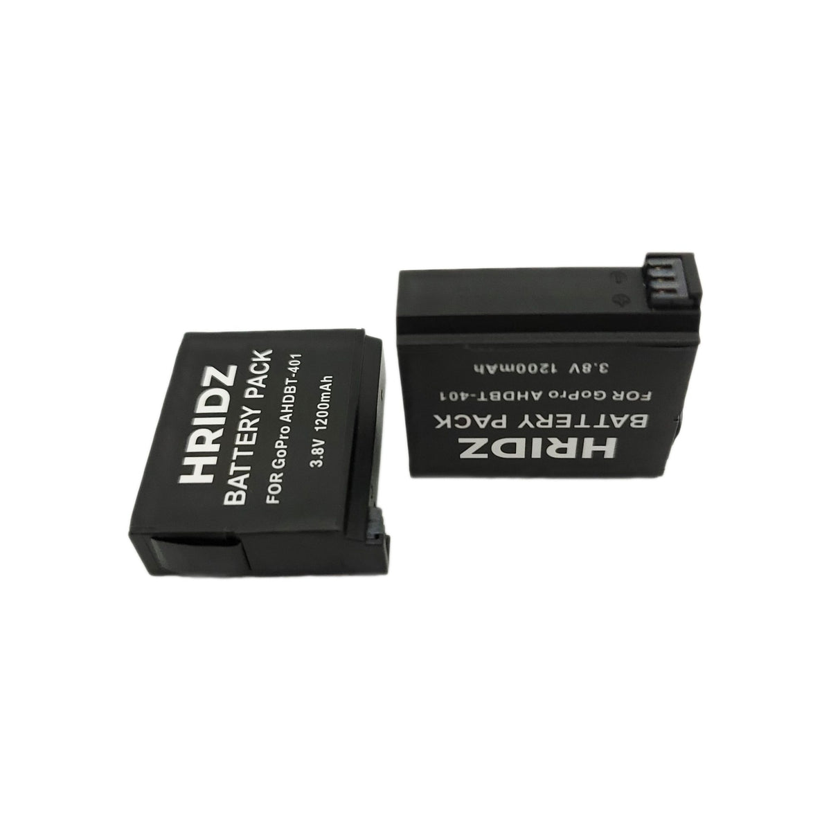 Hridz AHDBT-401 2 Batteries & Dual Charger Kit for GoPro HERO4 Black & Silver