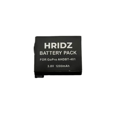 Hridz AHDBT-401 2 Batteries & Dual Charger Kit for GoPro HERO4 Black & Silver
