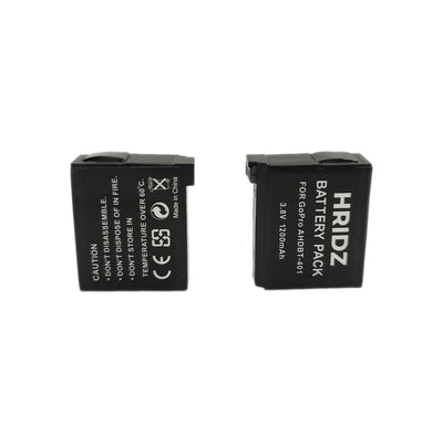 Hridz AHDBT-401 2 Batteries & Dual Charger Kit for GoPro HERO4 Black & Silver