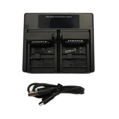 Hridz AHDBT-401 2 Batteries & Dual Charger Kit for GoPro HERO4 Black & Silver