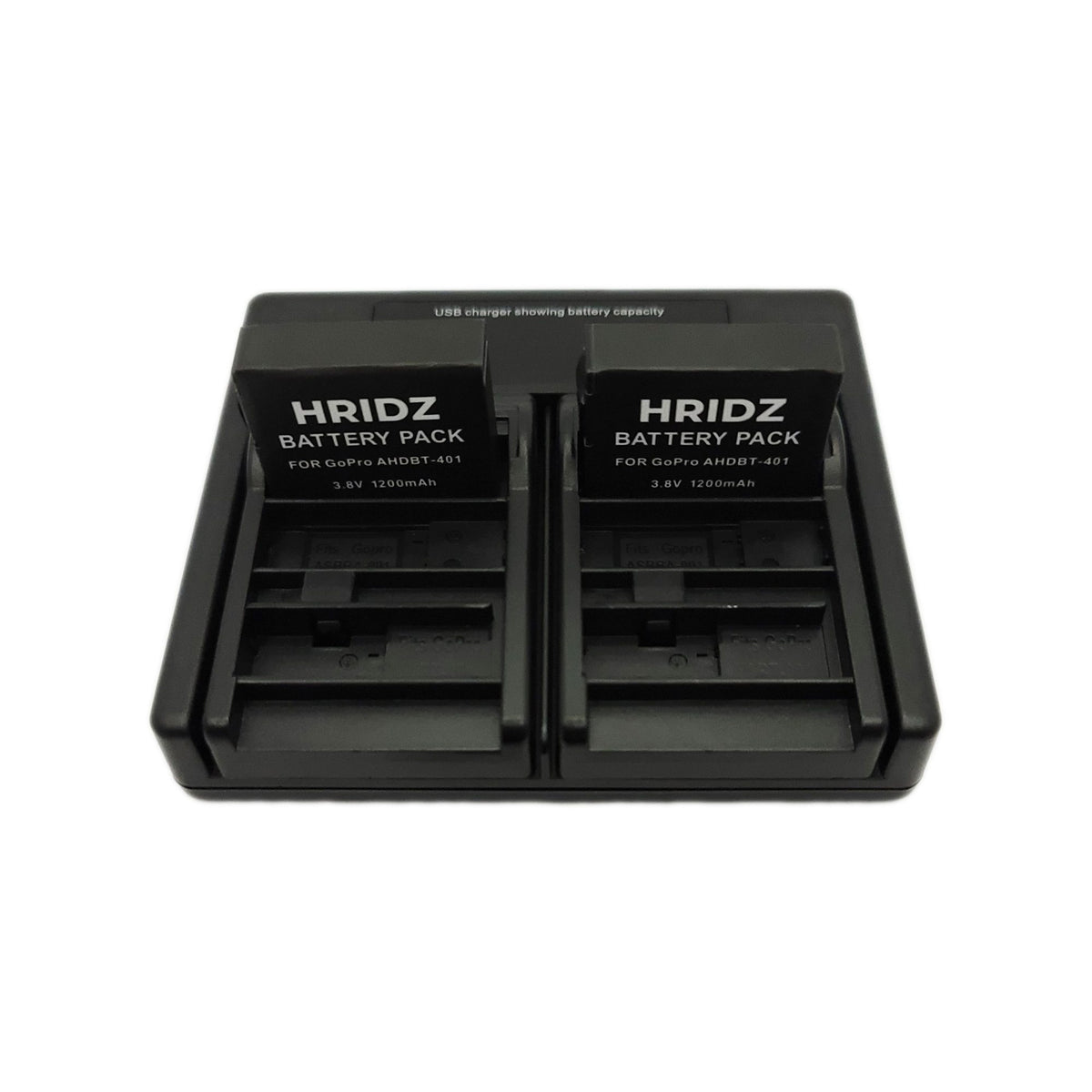 Hridz AHDBT-401 Battery Charger for GoPro HERO4 Black & Silver
