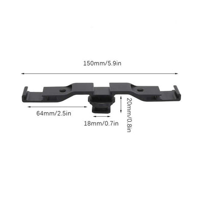 Hridz Aluminum Alloy Cold Shoe Mount Adapter Extension Bar Bracket for DSLR Camera Monitor LED Light Microphone