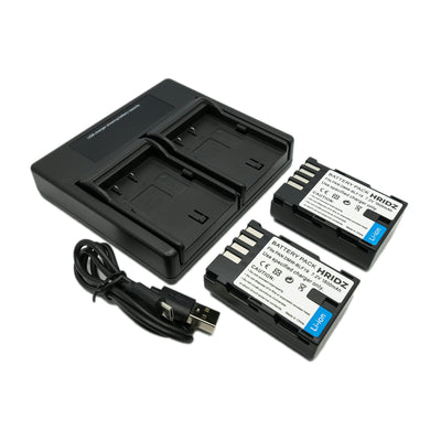 Hridz BLF19 2 Batteries & Dual Charger Kit for Panasonic Lumix GH3/GH4/GH5/G9