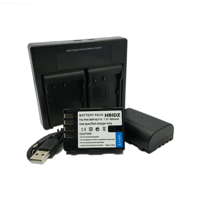Hridz BLF19 Batteries & Charger Set for Panasonic GH9 GH5s GH4 GH3 DMW-BLF19
