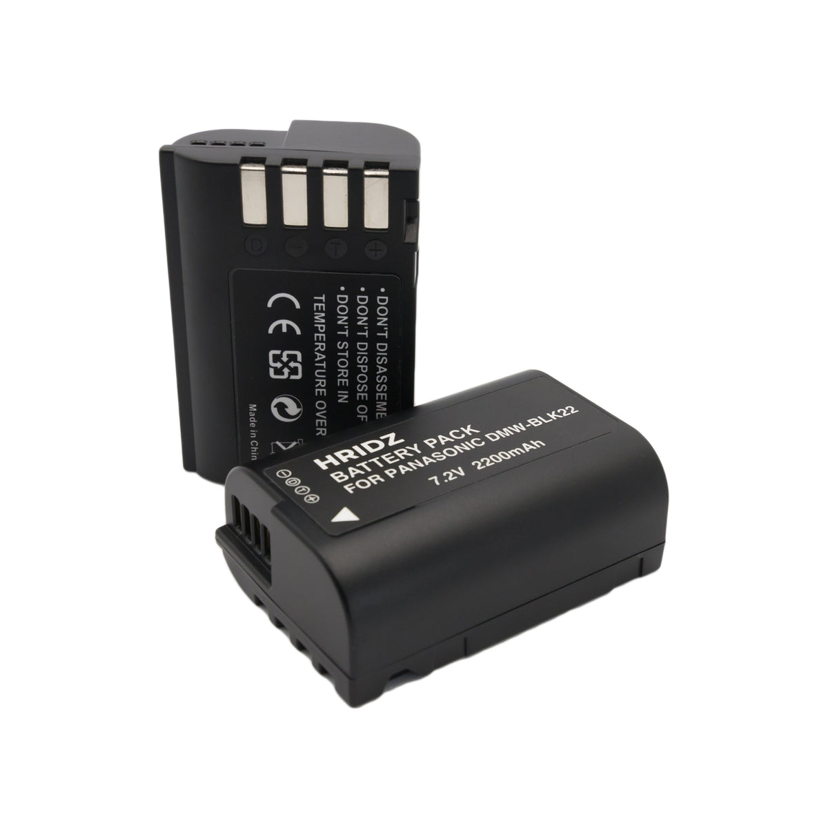 Hridz BLK22 2 Batteries & Dual Charger Kit for Panasonic Lumix S5/GH5/G9/GH5s/GH6