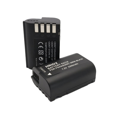 Hridz BLK22 2*Battery 1*Dual Charger for Panasonic DMW-BLK22 LUMIX DSLR Camera GH5s S9 G9
