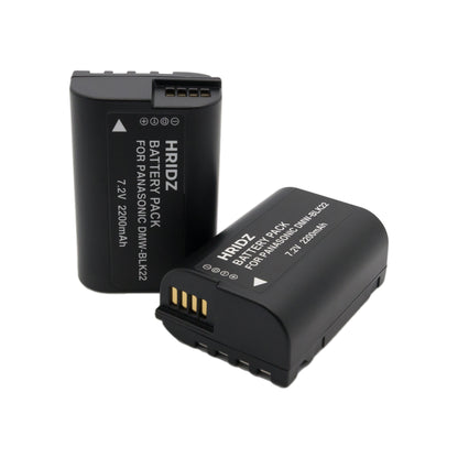 Hridz BLK22 Batteries & Charger Set for Panasonic Lumix G9 S5 GH6 GH5 GH5s & BLF19