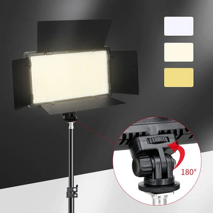 Hridz Bi-colour Video Light – Dimmable Bi-Color 2500K-8500K Panel, Remote-Controlled, for Photography, YouTube, Vlogging, and Video Recording with AU Plug Power Adapter