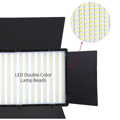Hridz Bi-colour Video Light – Dimmable Bi-Color 2500K-8500K Panel, Remote-Controlled, for Photography, YouTube, Vlogging, and Video Recording with AU Plug Power Adapter