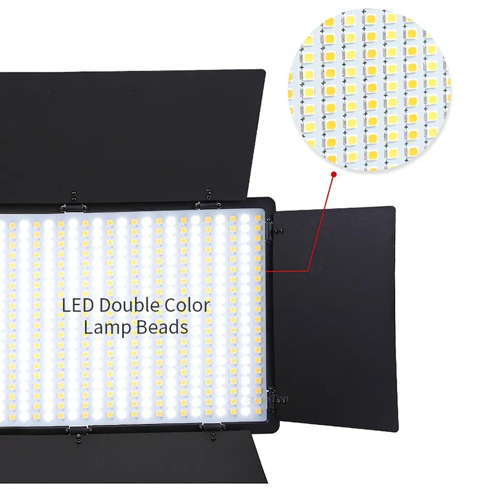 Hridz Bi-colour Video Light – Dimmable Bi-Color 2500K-8500K Panel, Remote-Controlled, for Photography, YouTube, Vlogging, and Video Recording with AU Plug Power Adapter