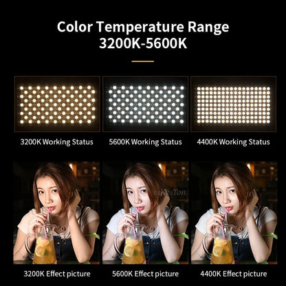 Hridz Bi-colour Video Light – Dimmable Bi-Color 2500K-8500K Panel, Remote-Controlled, for Photography, YouTube, Vlogging, and Video Recording with AU Plug Power Adapter