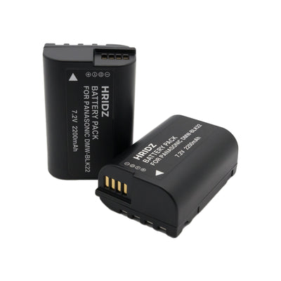 Hridz DMW-BLK22 Battery & Charger – Choose 1 Battery, 2 Batteries, Charger or Combo – for Panasonic Lumix S5/GH5/G9/GH5s/GH6