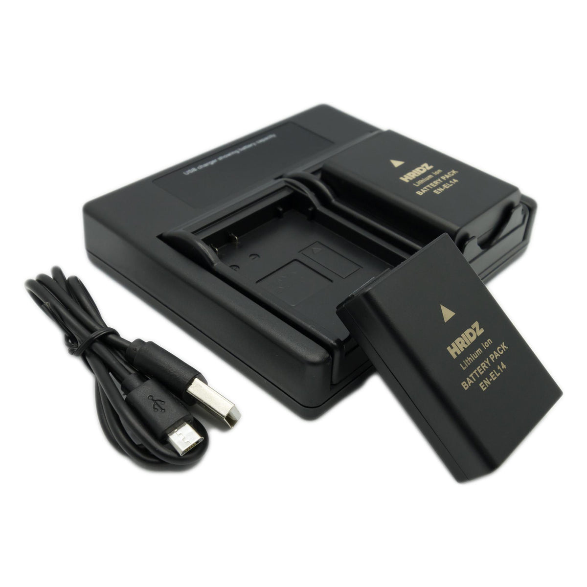 Hridz EN-EL14 2 Batteries & Dual Charger Set for Nikon D-Series & Coolpix P-Series Cameras