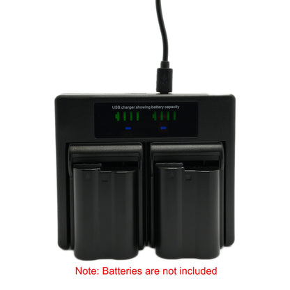 Hridz EN-EL15 Dual Charger for Nikon Battery Z8 Z7 Z6 D780 D500 D600 D750 D810 D850 Z5