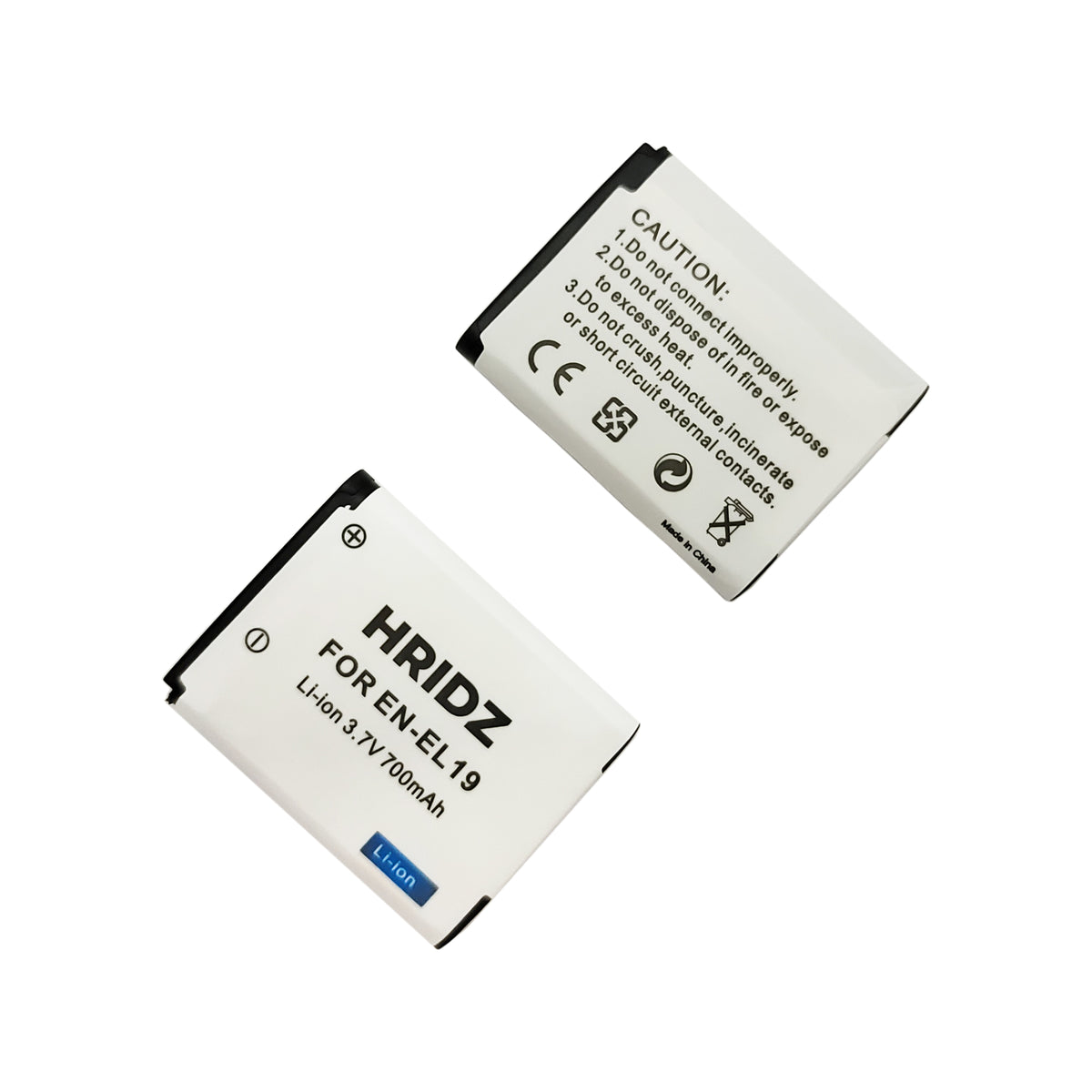 Hridz EN-EL19 2 Batteries & Dual Charger for Nikon Coolpix S-Series Cameras