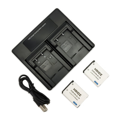 Hridz EN-EL19 2 Batteries & Dual Charger for Nikon Coolpix S-Series Cameras