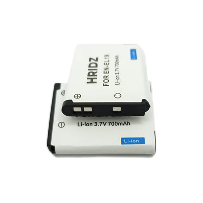 Hridz EN-EL19 Battery and Charger For Nikon Coolpix S4100 S4400 S5200 S5300
