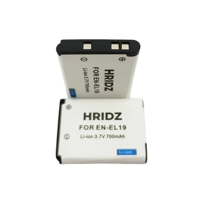 Hridz EN-EL19 Battery and Charger For Nikon Coolpix S4100 S4400 S5200 S5300