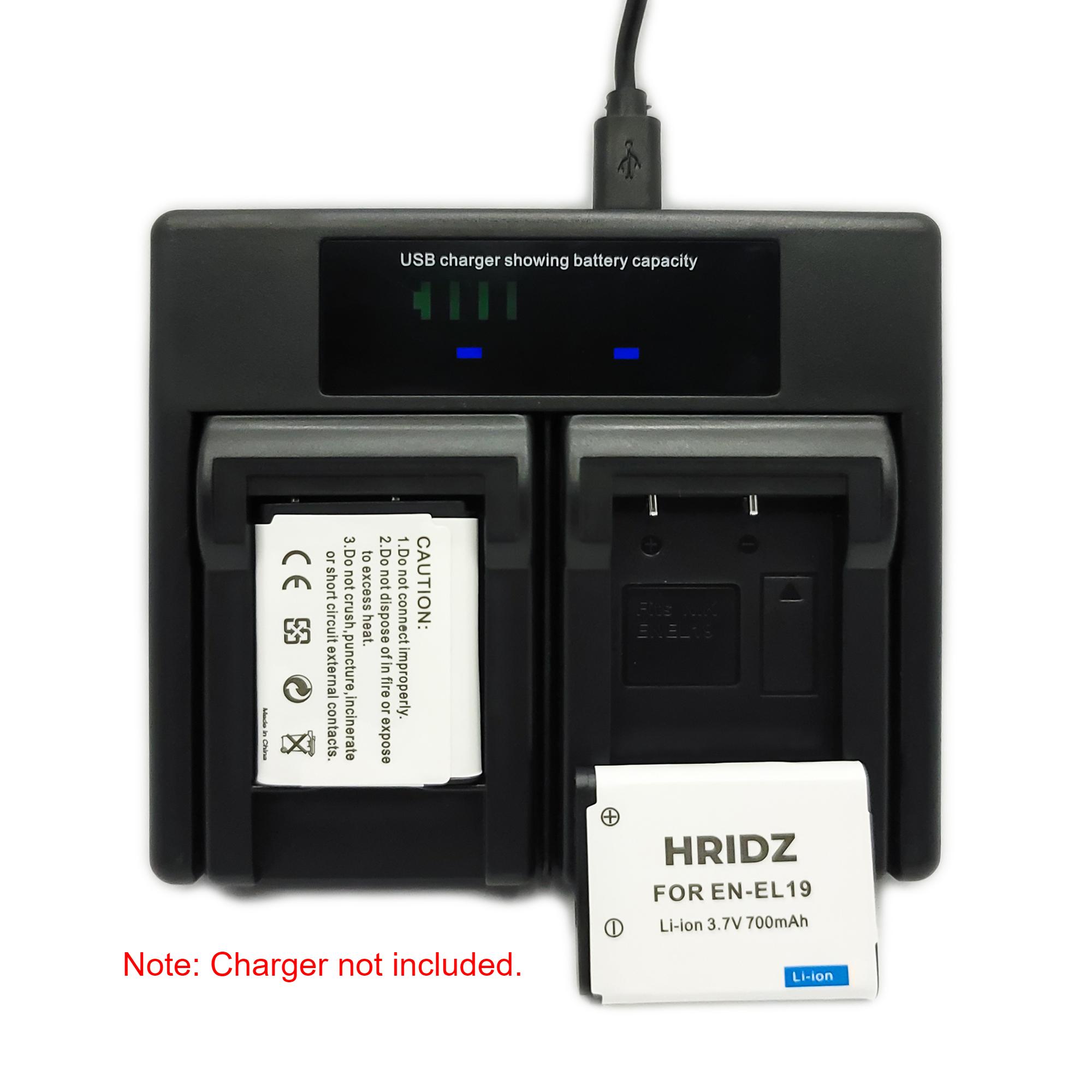 Hridz EN-EL19 Battery for Nikon Coolpix S6900 S7000 S5300 & S Series Cameras