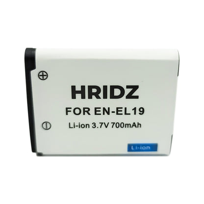 Hridz EN-EL19 Battery and Charger For Nikon Coolpix S4100 S4400 S5200 S5300