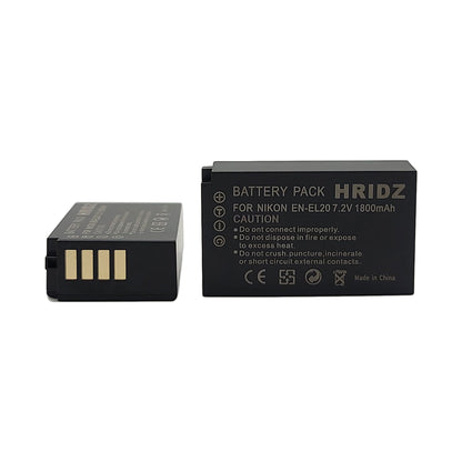 Hridz EN-EL20 2*Batteries & Dual Charger Combo for Nikon J series EN-EL20 EN-EL22 EL20A