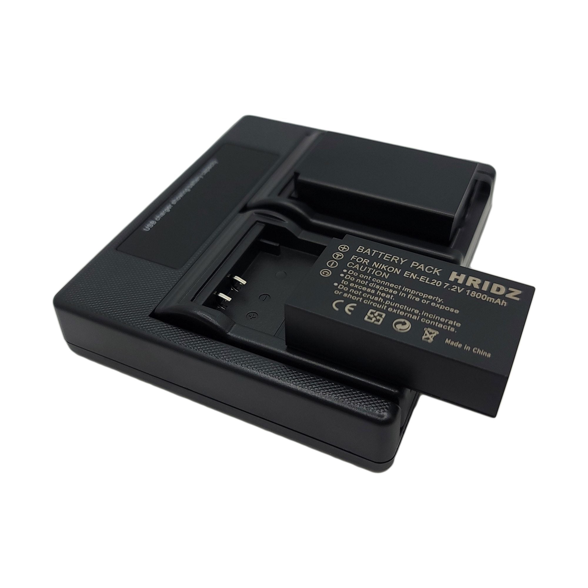 Hridz EN-EL20 2*Batteries & Dual Charger Combo for Nikon J series EN-EL20 EN-EL22 EL20A