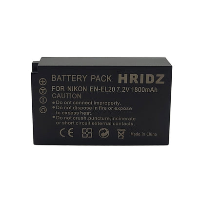 Hridz EN-EL20 2*Batteries & Dual Charger Combo for Nikon J series EN-EL20 EN-EL22 EL20A