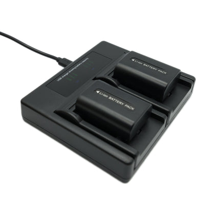 Hridz FH50 2*Batteries 1*Dual Charger for Sony Cyber-Shot NP-FH50 HX1 HX100