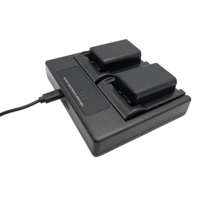 Hridz FW50 2*Batteries & Dual Charger for Sony NP-FW50 Battery A33 A35 A37 A55V RX10
