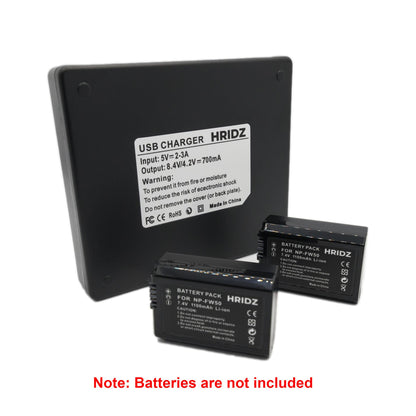 Hridz FW50 Battery Charger for Sony Alpha A7 A7II NEX-3 3N 5 NEX-6 NEX-7