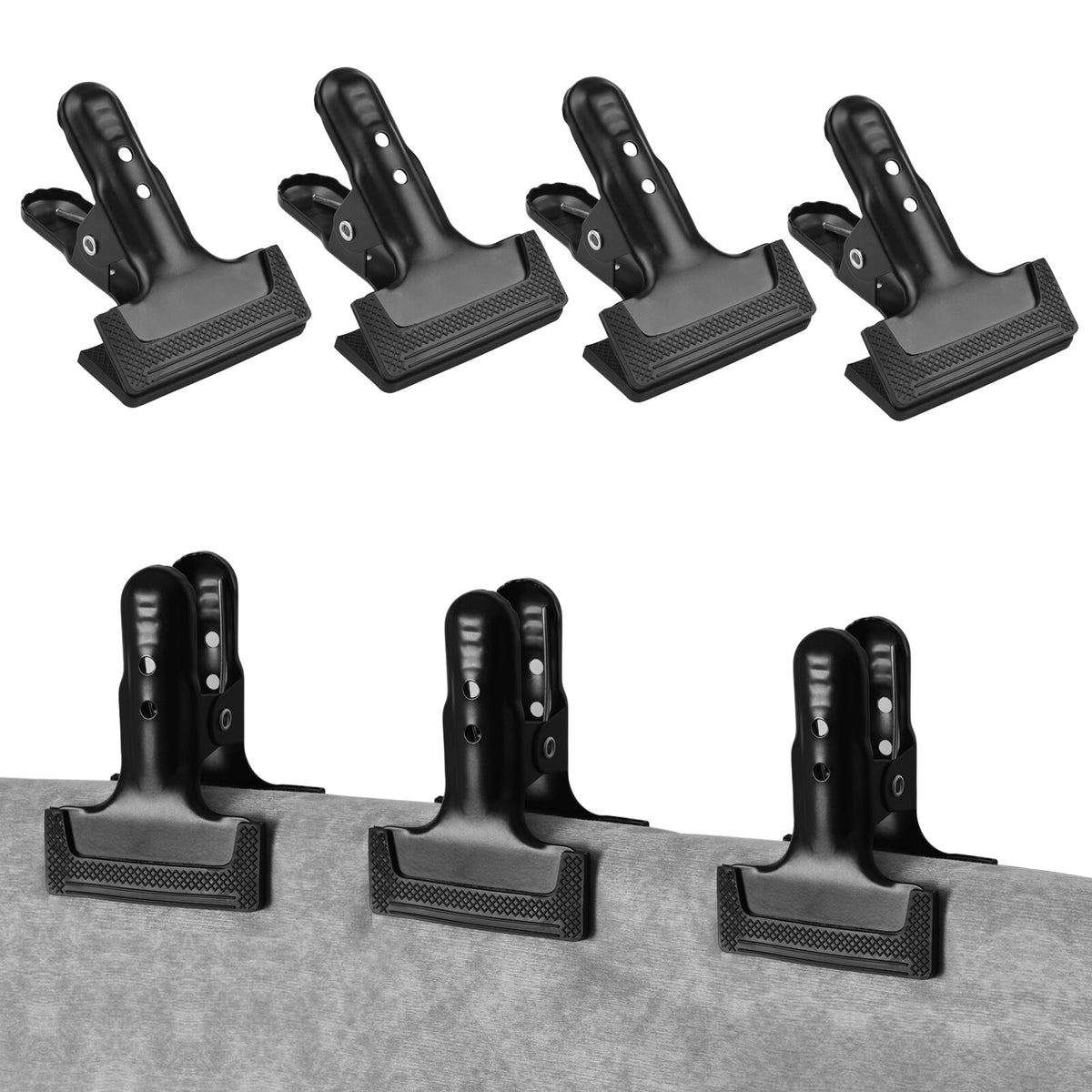 Hridz Heavy Duty Spring Metal Backdrop Clamps with Rubber Pad – 1 to 10 Pack