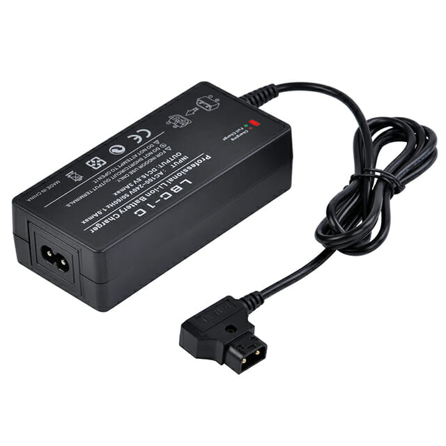 Hridz LBC-1C V-Mount Battery Charger Fast D-Tap 16.8V 3A V-Lock with AU Plug Power Cable for V Lock V Mount