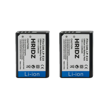 Hridz LP-E10 Battery & Dual Charger Pack for Canon 3000D EOS 1500D 1300D 1200D 1100D