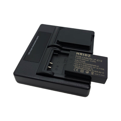 Hridz LP-E12 2 Batteries & Dual Charger for Canon EOS M/M2/M10/M50/M100/M200 & PowerShot SX70 HS