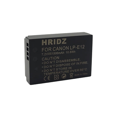 Hridz LP-E12 2 Batteries & Dual Charger for Canon EOS M/M2/M10/M50/M100/M200 & PowerShot SX70 HS