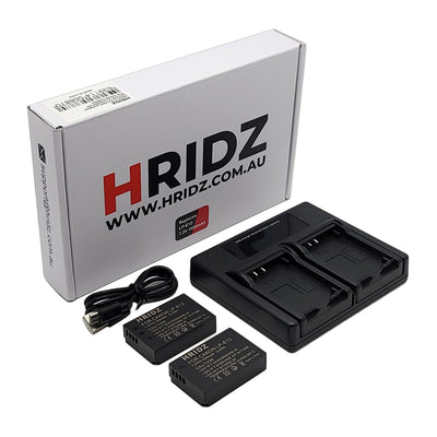 Hridz LP-E12 2*Battery 1*Dual Charger Pack for Canon EOS M M2 M10 M50 M100 M200 SL1 SX70 HS