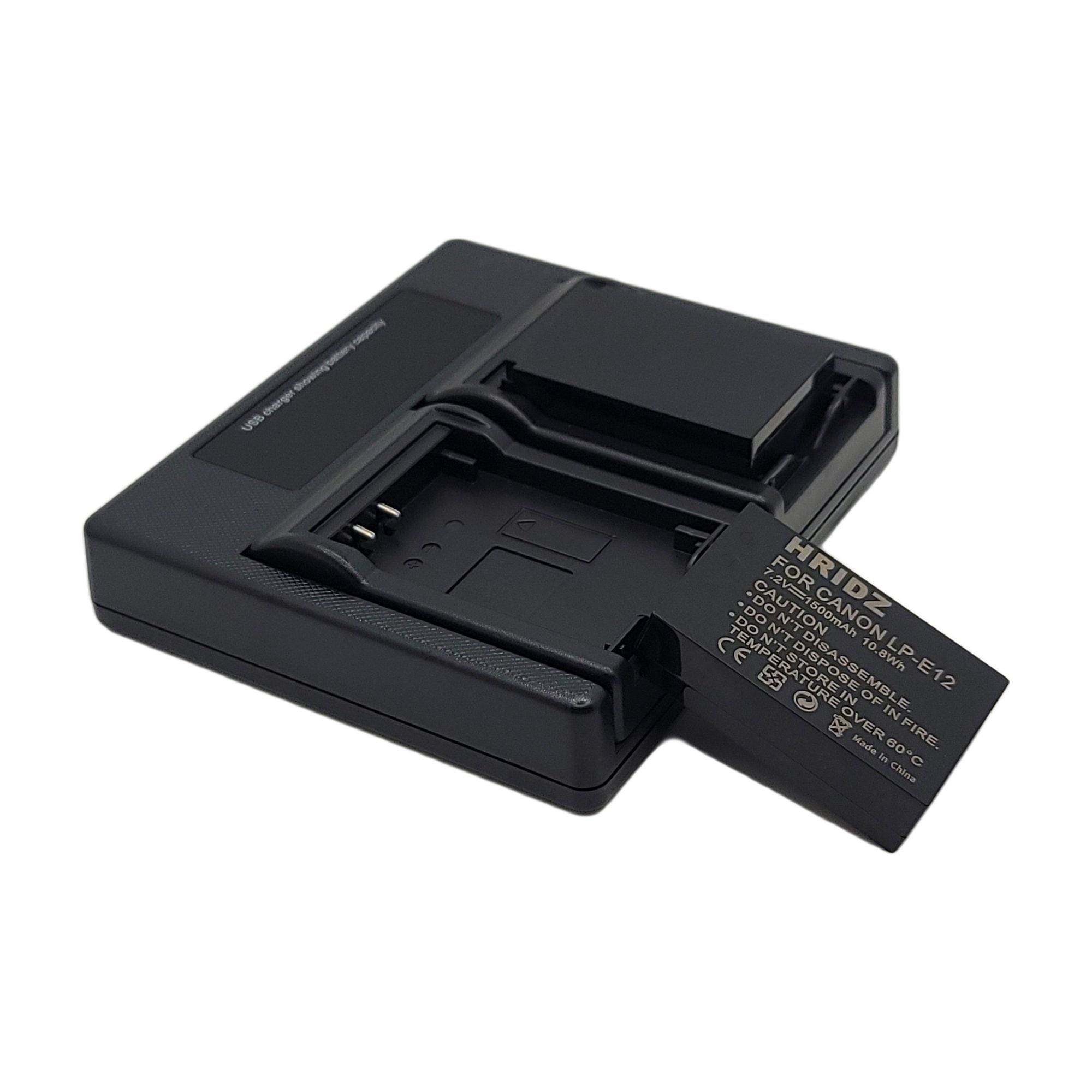Hridz LP-E12 2*Battery 1*Dual Charger Pack for Canon EOS M M2 M10 M50 M100 M200 SL1 SX70 HS
