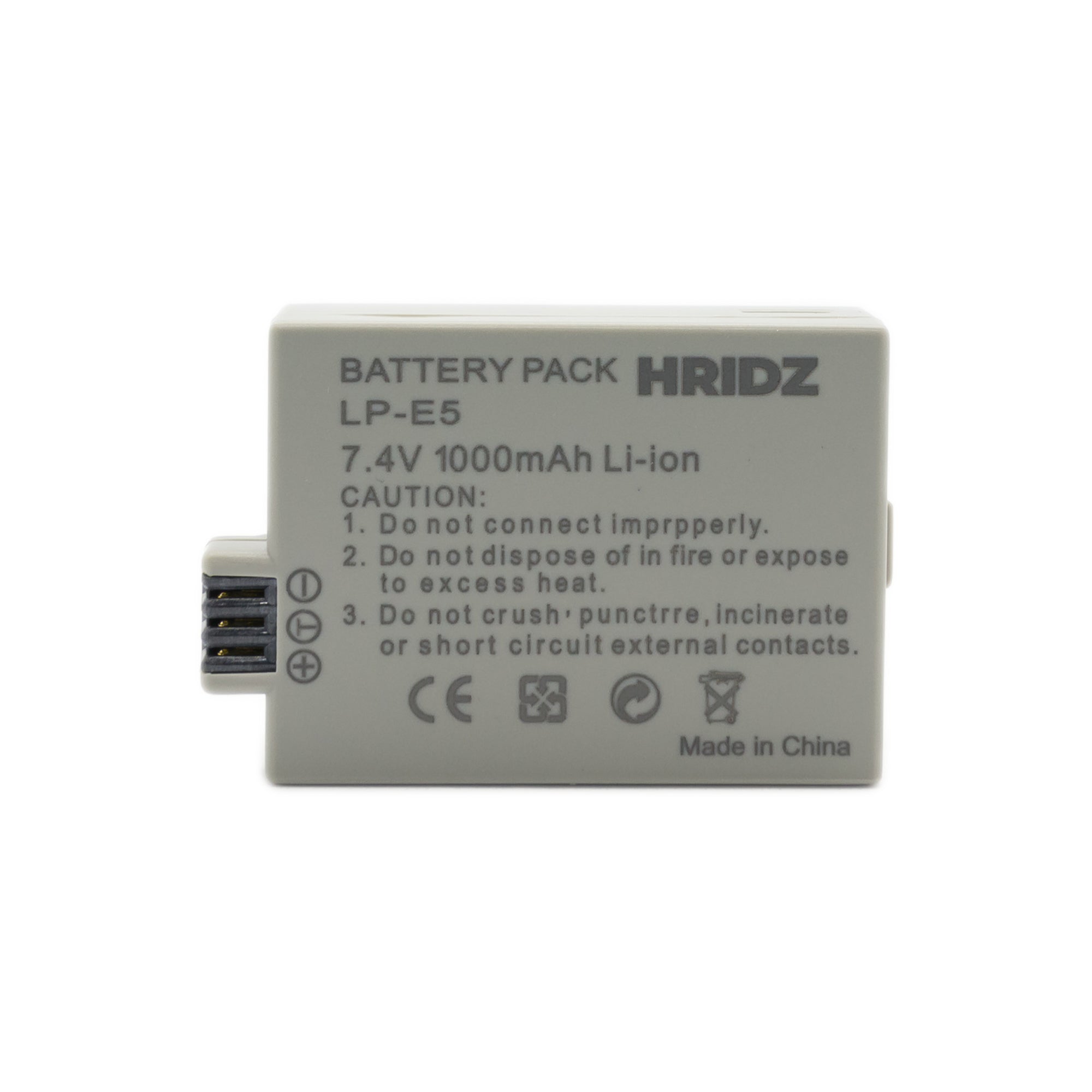 Hridz LP-E5 2*Batteries & Dual Charger for Canon EOS 500D 1000D Rebel Kiss Cameras