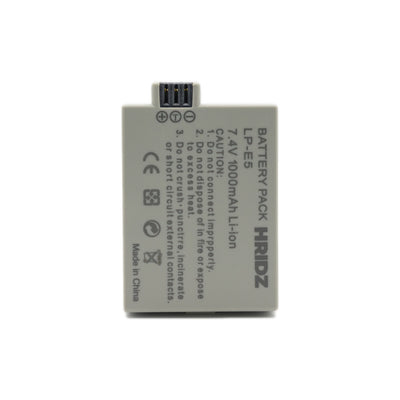 Hridz LP-E5 2*Batteries & Dual Charger for Canon EOS 500D 1000D Rebel Kiss Cameras