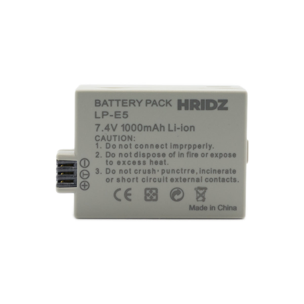 Hridz LP-E5 Battery & Charger Kit – 2 Batteries + Dual USB Charger for Canon EOS 450D, 500D, 1000D