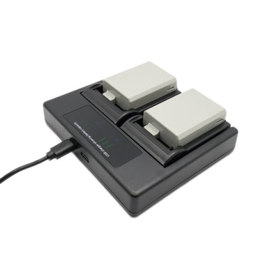 Hridz LP-E5 Battery & Charger Kit – 2 Batteries + Dual USB Charger for Canon EOS 450D, 500D, 1000D