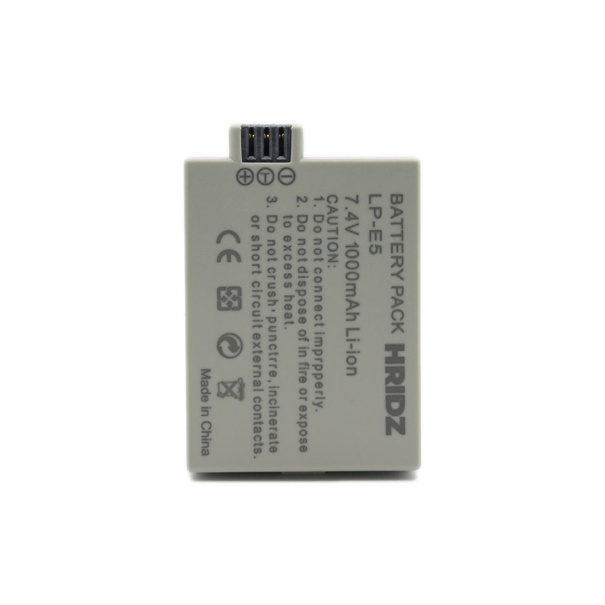 Hridz LP-E5 Battery & Charger Kit – 2 Batteries + Dual USB Charger for Canon EOS 450D, 500D, 1000D