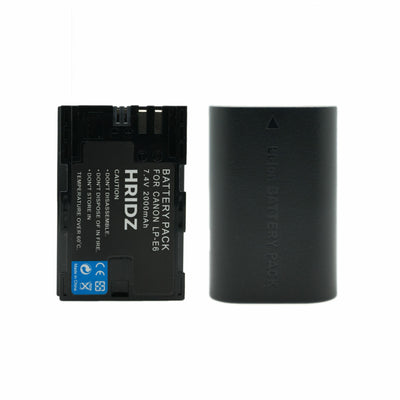 Hridz LP-E6 / LP-E6NH Replacement Battery for Canon EOS R7, R6, 5D, 6D, 7D, 80D, 70D, 60D
