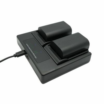 Hridz LP-E6NH Battery & Charger Kit – 2 Batteries + Dual USB Charger for Canon R7, R6, R5, 5D, 6D, 90D