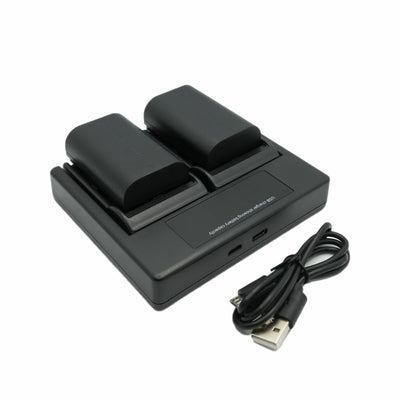 Hridz LP-E6NH Battery & Charger Kit – 2 Batteries + Dual USB Charger for Canon R7, R6, R5, 5D, 6D, 90D