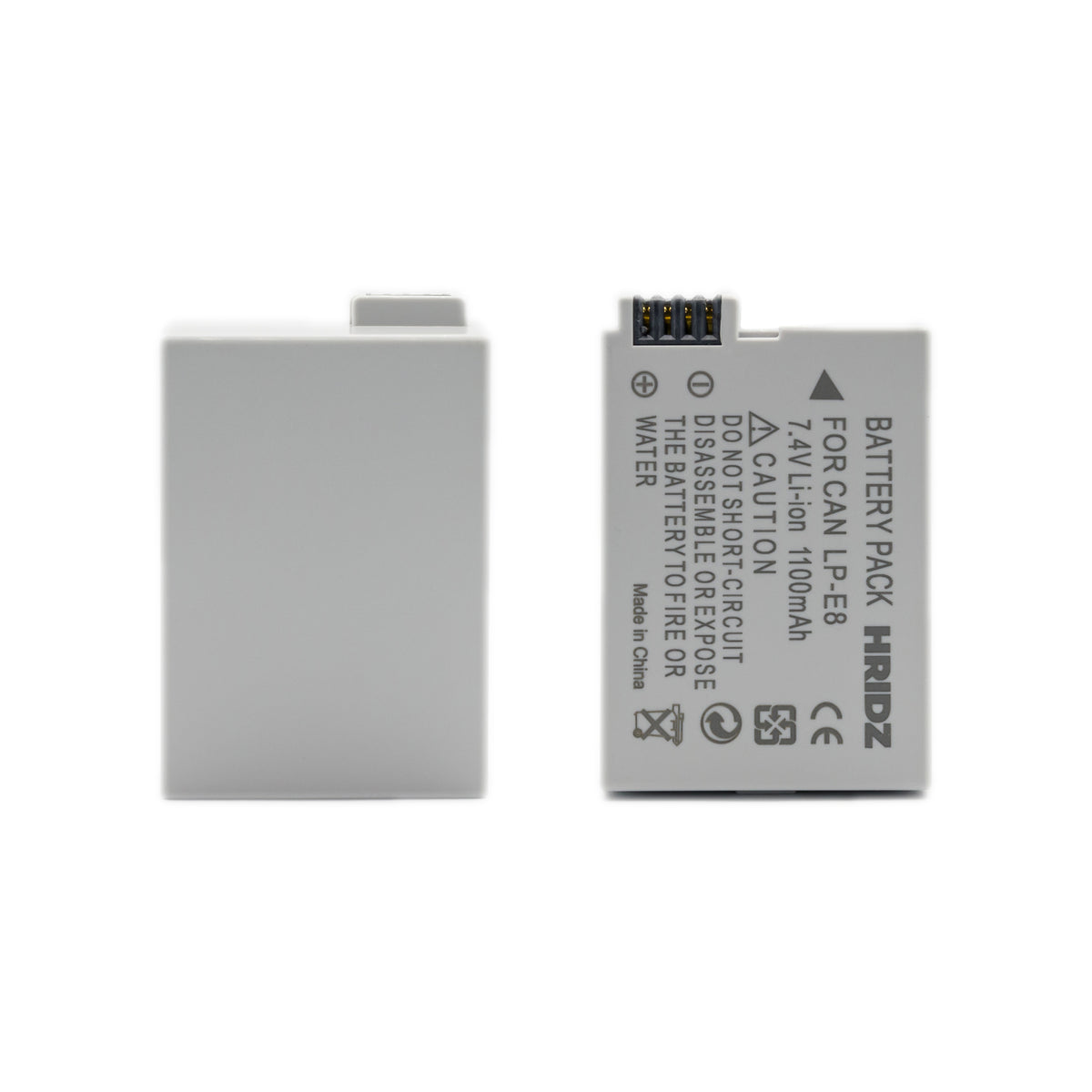 Hridz LP-E8 Replacement Battery for Canon EOS 550D/600D/650D/700D/750D & Rebel T2i-T6i