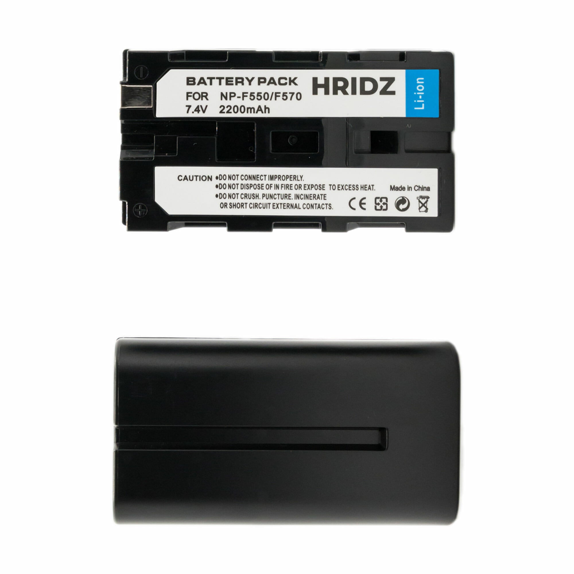 Hridz-NP-F550 2*Batteries & Dual Charger Compatible with Sony NPF 550 970 series