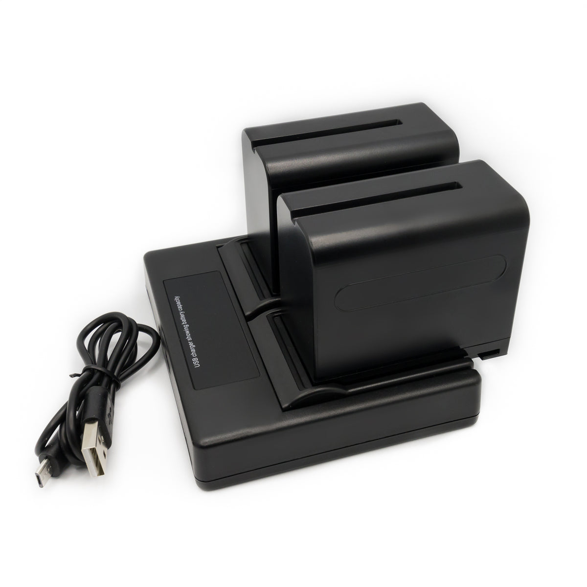 Hridz NP-F970 6600mAh Battery & Dual Charger Kit (2 Batteries) – for Sony NP-F Series Camcorders, Monitors & Video Lights