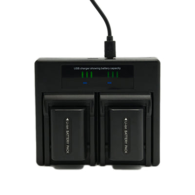 Hridz NP-FH50 2 Batteries & Dual Charger for Sony Cyber-Shot & Alpha Cameras
